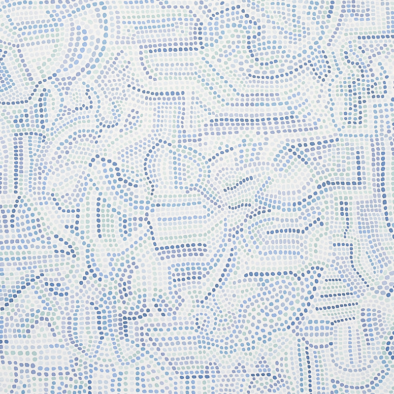 Schumacher Galina Blues Wallpaper