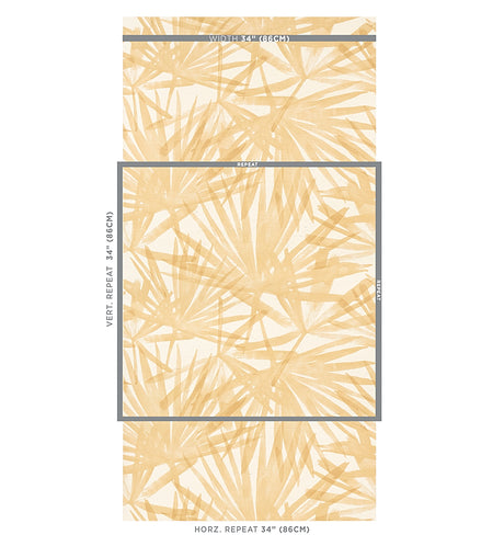 Schumacher Sunlit Palm Sisal Wheat Wallpaper - Eade's Wallpaper