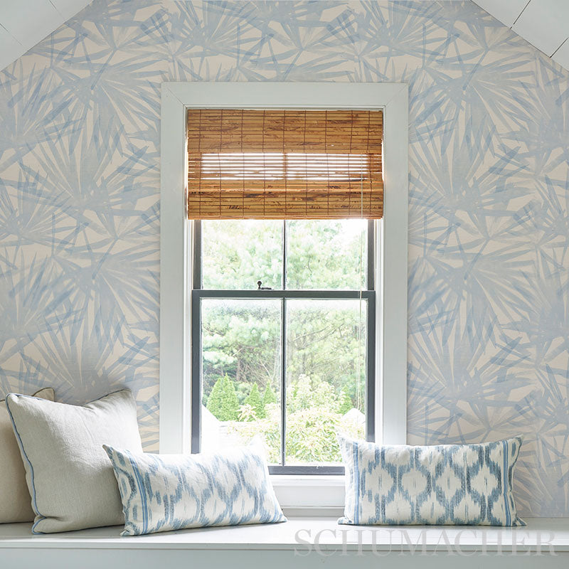 Schumacher Sunlit Palm Sisal Wheat Wallpaper - Eade's Wallpaper