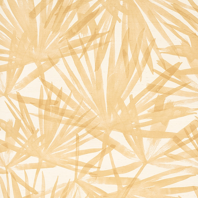 Schumacher Sunlit Palm Sisal Wheat Wallpaper - Eade's Wallpaper