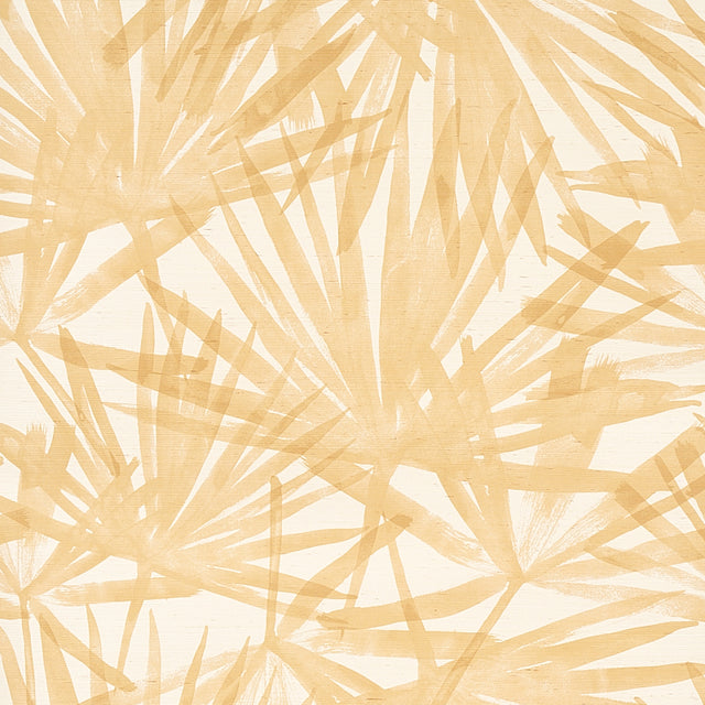 Schumacher Sunlit Palm Sisal Wheat Wallpaper - Eade's Wallpaper