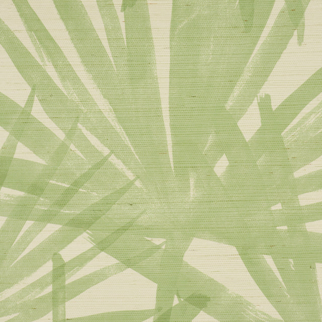 Schumacher 5012042 SUNLIT PALM SISAL in PISTACHIO Wallpaper 