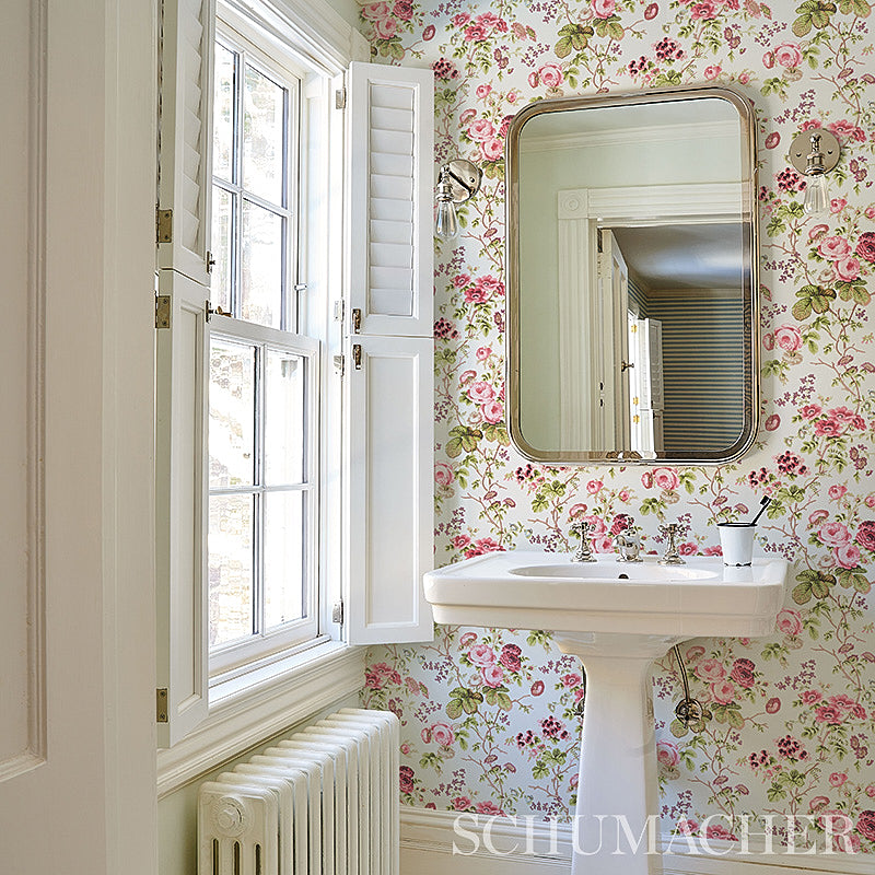 Schumacher Salisbury Garnet Wallpaper - Eade's Wallpaper