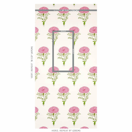 Schumacher Marigold Pink Wallpaper - Eade's Wallpaper