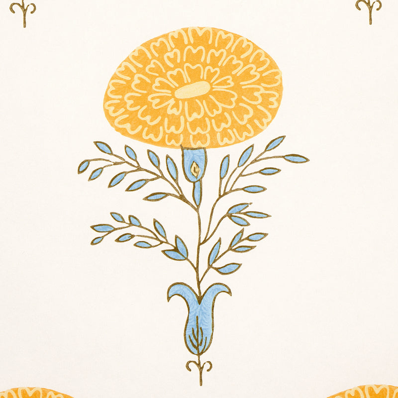 Schumacher Marigold Yellow Wallpaper - Eade's Wallpaper