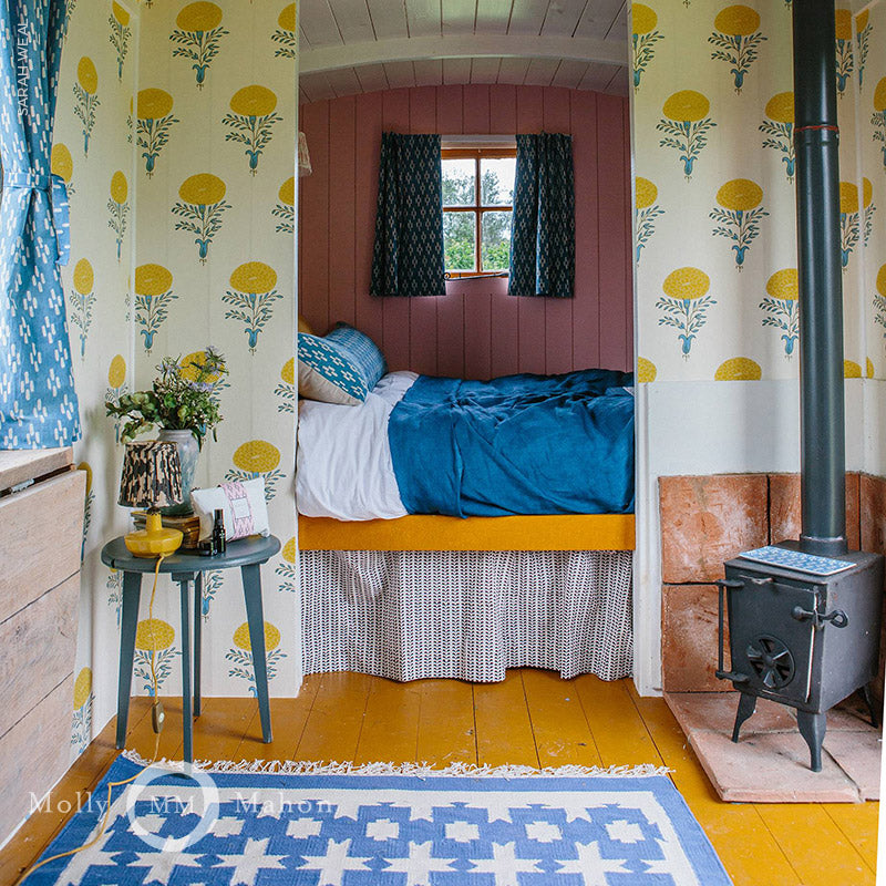 Schumacher Marigold Yellow Wallpaper - Eade's Wallpaper