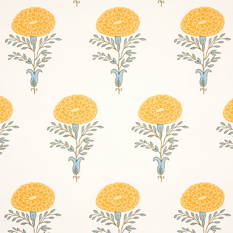 Schumacher Marigold Yellow Wallpaper - Eade's Wallpaper