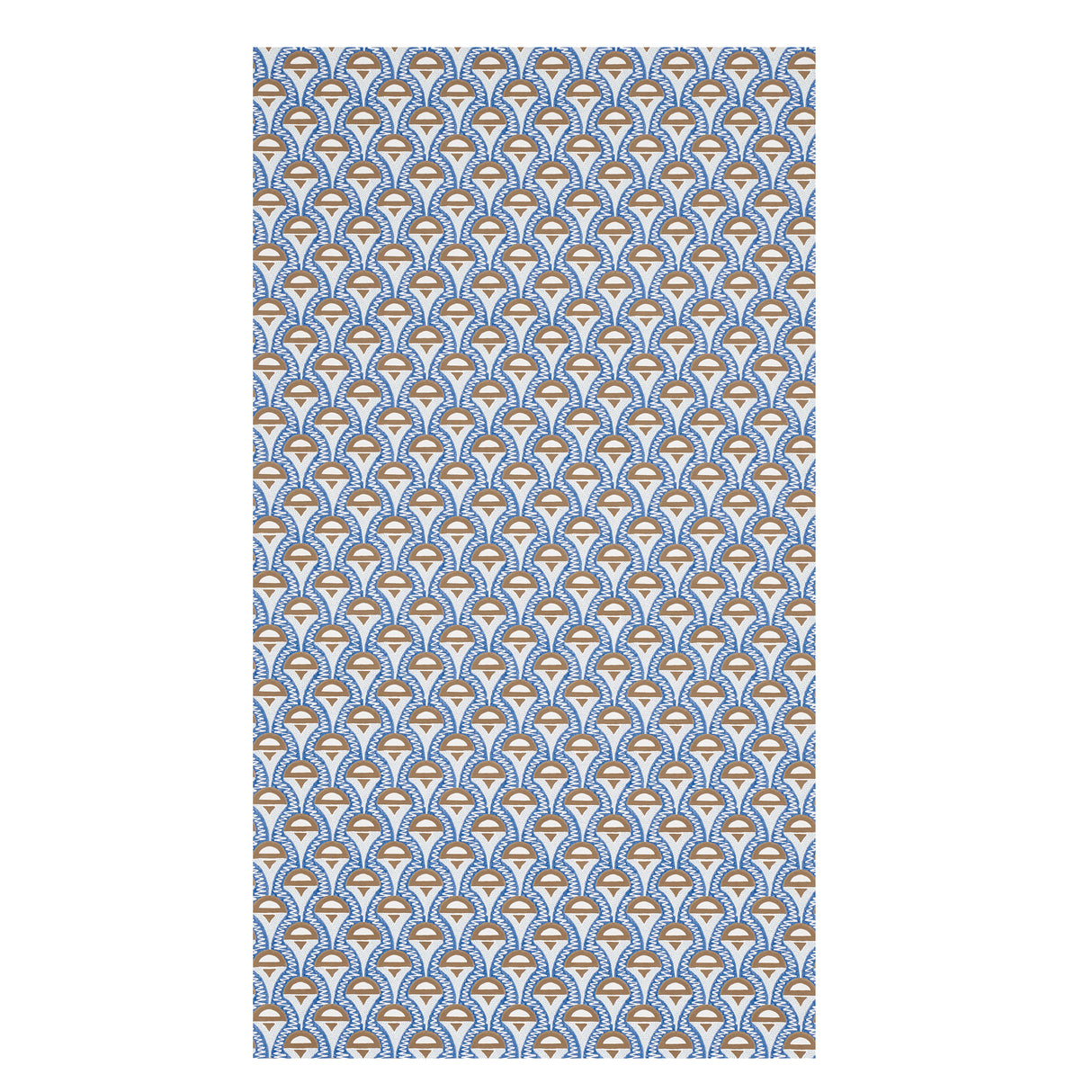 Schumacher Abelino Blue & Brown Wallpaper