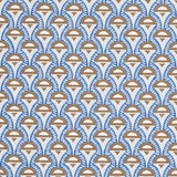 Schumacher Abelino Blue & Brown Wallpaper