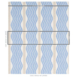 Schumacher Sina Stripe Blue Wallpaper - Eade's Wallpaper