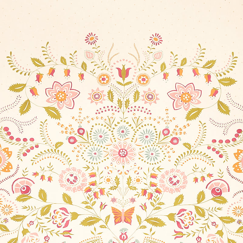 Schumacher Orla Panel Magenta Wallpaper - Eade's Wallpaper