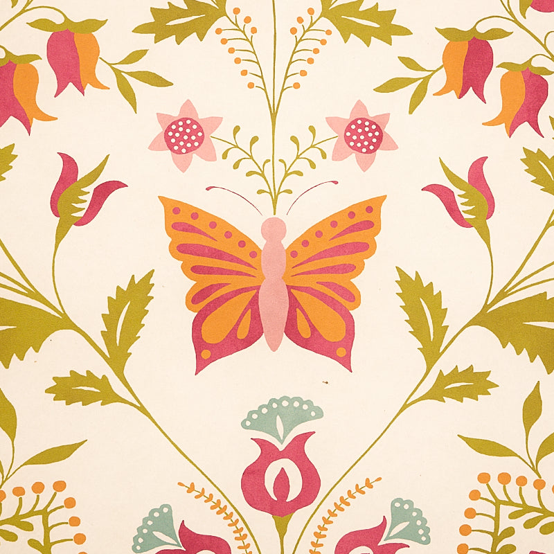 Schumacher Orla Panel Magenta Wallpaper - Eade's Wallpaper