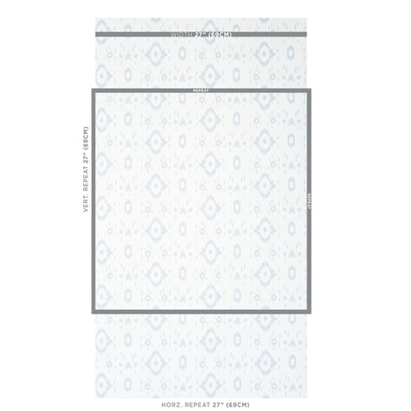 Schumacher Tabitha Orpington Blue Wallpaper - Eade's Wallpaper