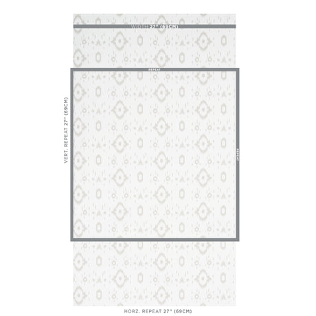Schumacher Tabitha Soft Grey Wallpaper - Eade's Wallpaper