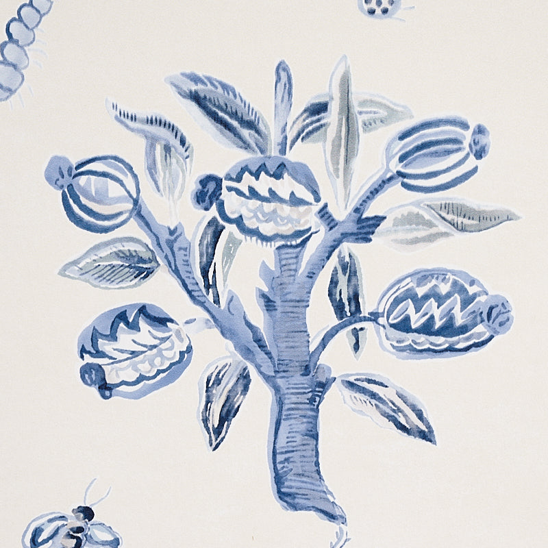 Schumacher Magical Menagerie Blues Wallpaper - Eade's Wallpaper