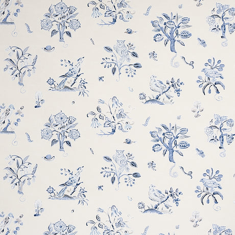 Schumacher Magical Menagerie Blues Wallpaper - Eade's Wallpaper