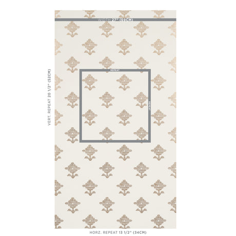 Schumacher Rubia Ivory Wallpaper - Eade's Wallpaper