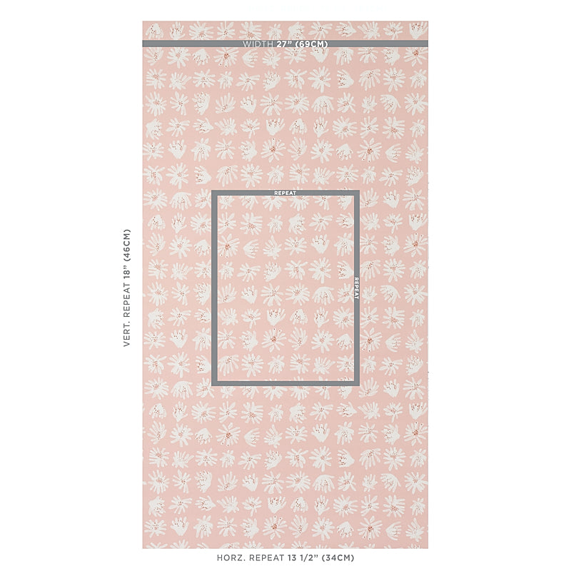 Schumacher Meadow Rock Blush Wallpaper - Eade's Wallpaper