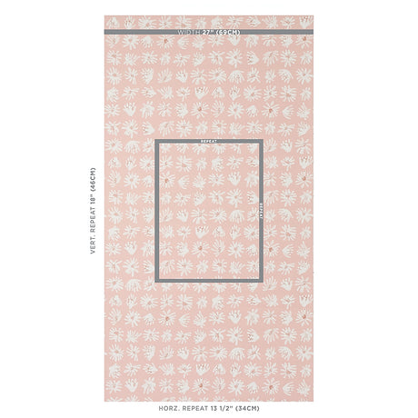 Schumacher Meadow Rock Blush Wallpaper - Eade's Wallpaper