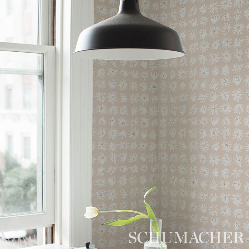Schumacher Meadow Rock Neutral Wallpaper - Eade's Wallpaper