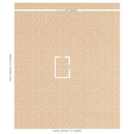 Schumacher Coleridge Wheat Wallpaper