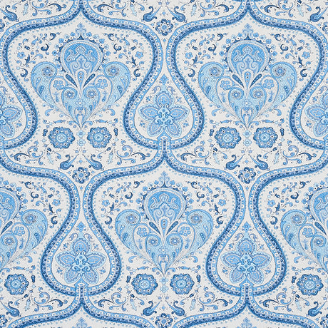 Schumacher Paisley Court Blue Wallpaper - Eade's Wallpaper