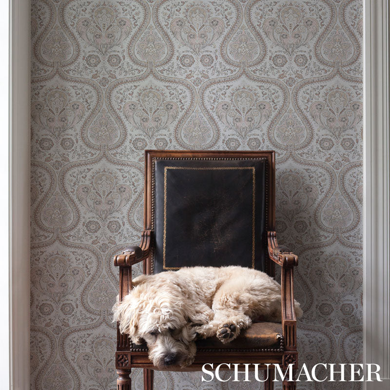 Schumacher Paisley Court Sand Wallpaper - Eade's Wallpaper