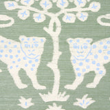 Schumacher Woodland Leopard Sisal Seaglass Wallpaper