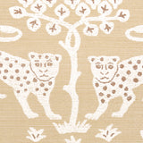 Schumacher Woodland Leopard Sisal Oatmeal Wallpaper