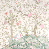 Schumacher Amaltas Panel Set Green & Pink Wallpaper