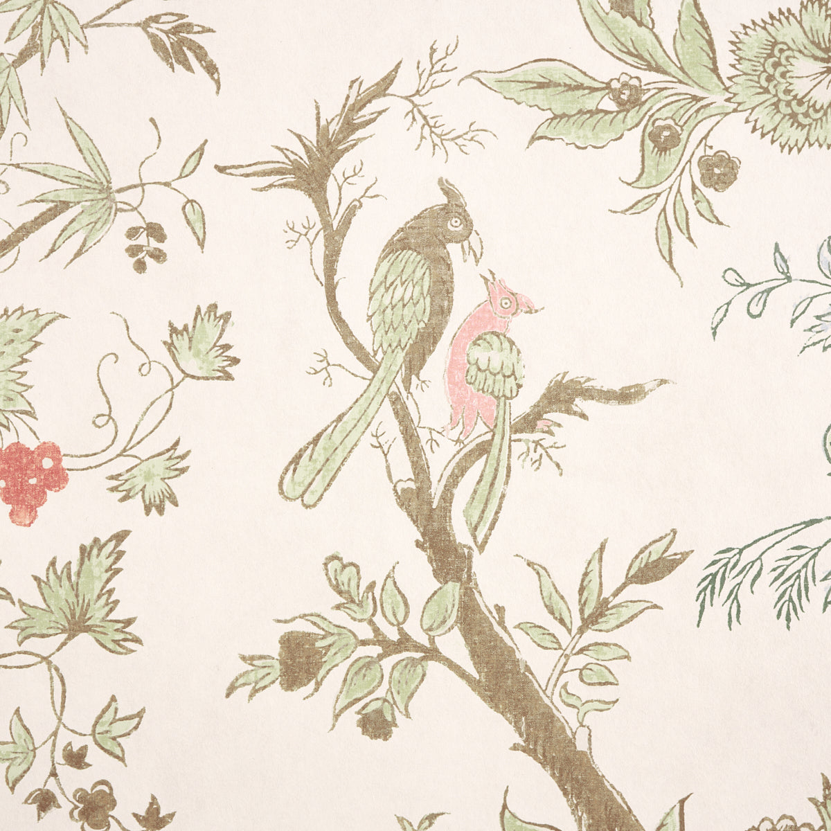 Schumacher Amaltas Panel Set Green & Pink Wallpaper