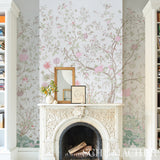Schumacher Amaltas Panel Set Green & Pink Wallpaper