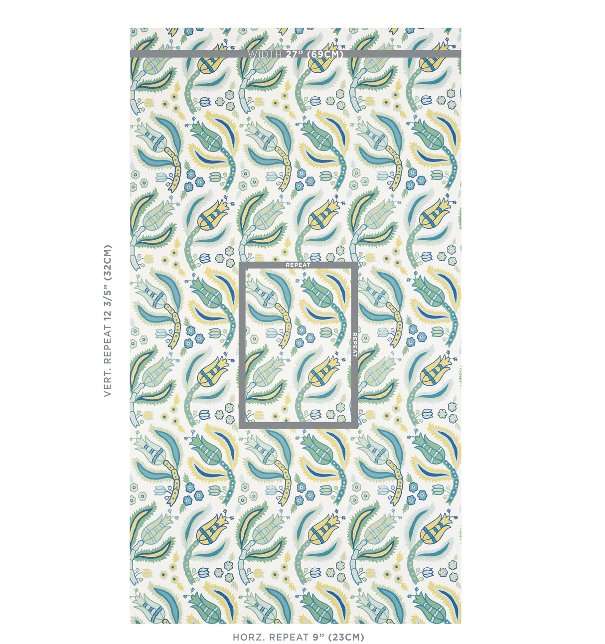Schumacher Malabar Vine Peacock Wallpaper - Eade's Wallpaper