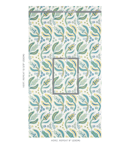 Schumacher Malabar Vine Peacock Wallpaper - Eade's Wallpaper