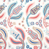 Schumacher Malabar Vine Rose & Delft Wallpaper - Eade's Wallpaper