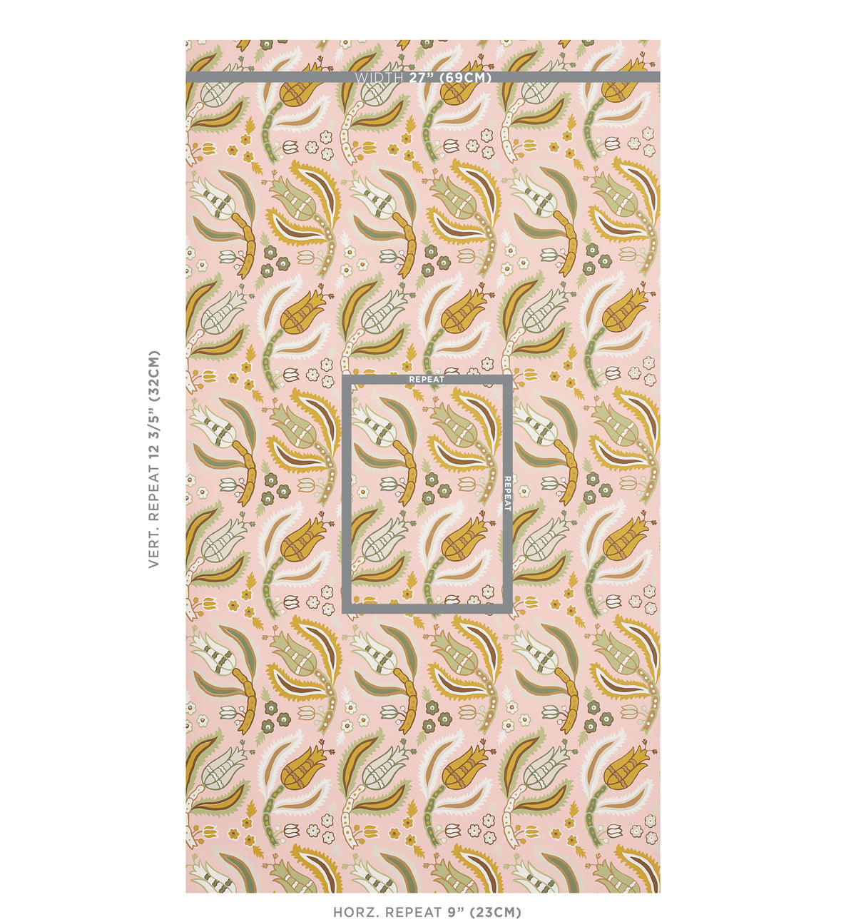 Schumacher Malabar Vine Blush Wallpaper - Eade's Wallpaper