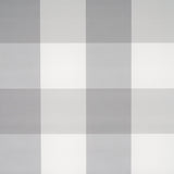 Schumacher Willa Check Large Grey Wallpaper