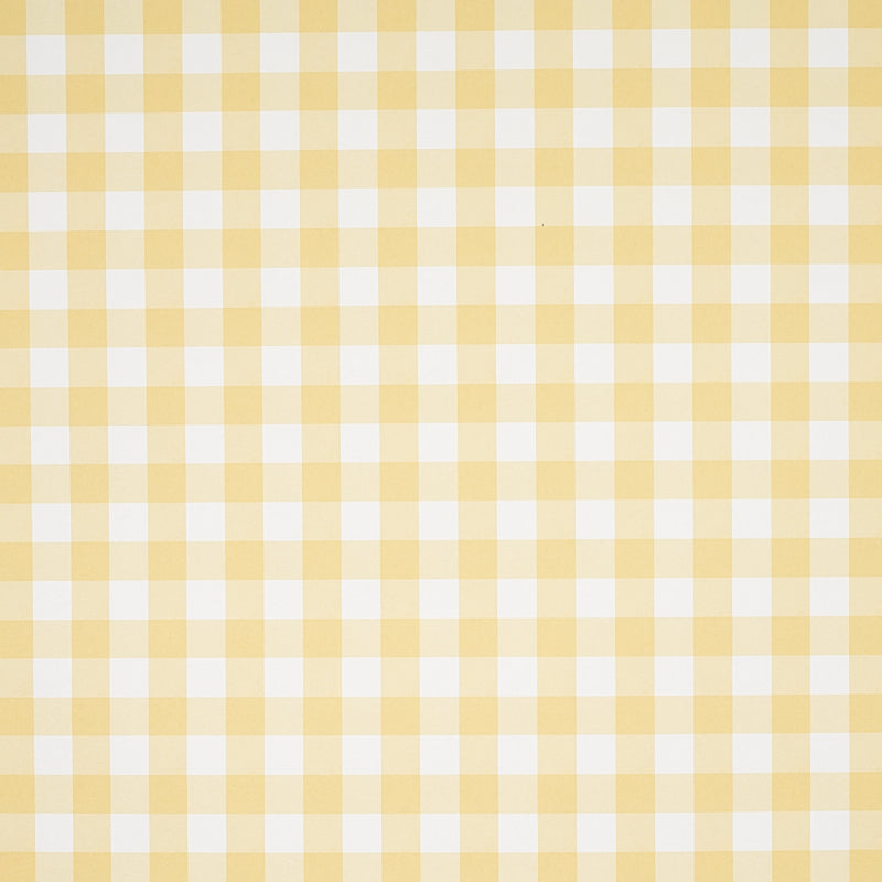 Schumacher Willa Check Small Yellow Wallpaper