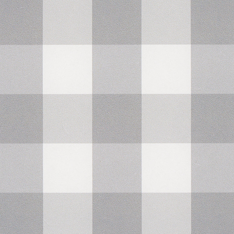 Schumacher Willa Check Small Grey Wallpaper