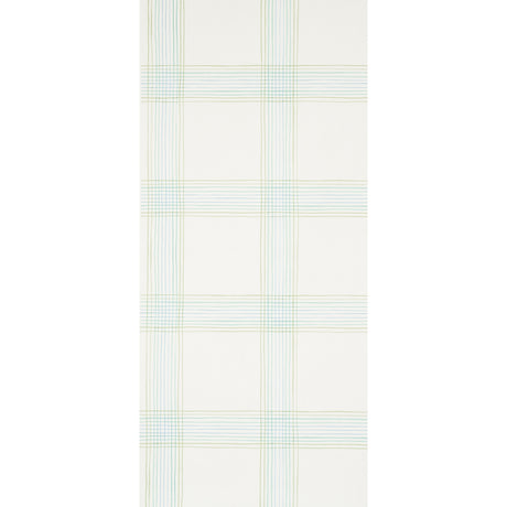 Schumacher Minerva Plaid Peacock Wallpaper - Eade's Wallpaper