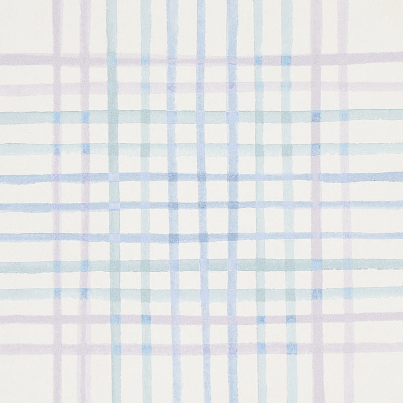 Schumacher Minerva Plaid Hyacinth Wallpaper - Eade's Wallpaper