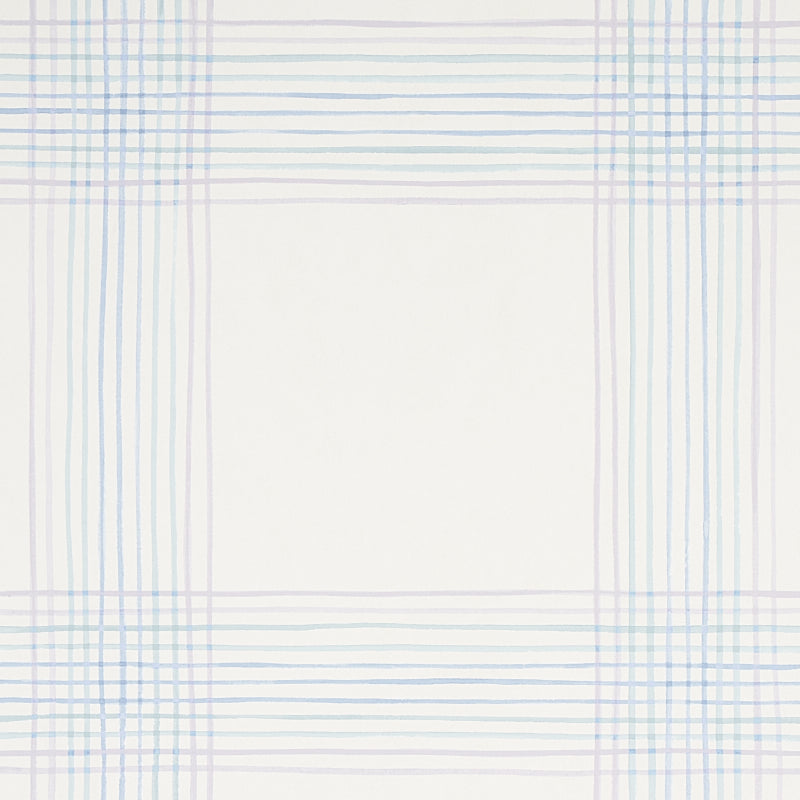 Schumacher Minerva Plaid Hyacinth Wallpaper - Eade's Wallpaper