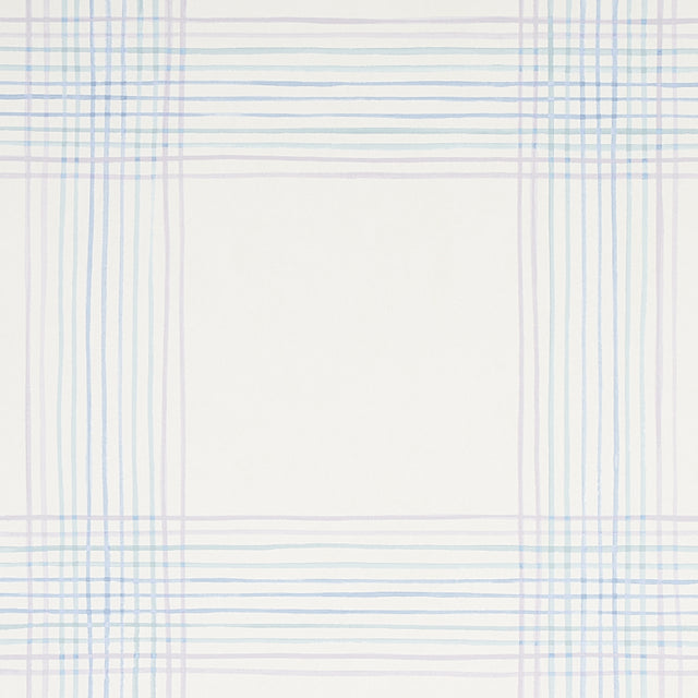 Schumacher Minerva Plaid Hyacinth Wallpaper - Eade's Wallpaper