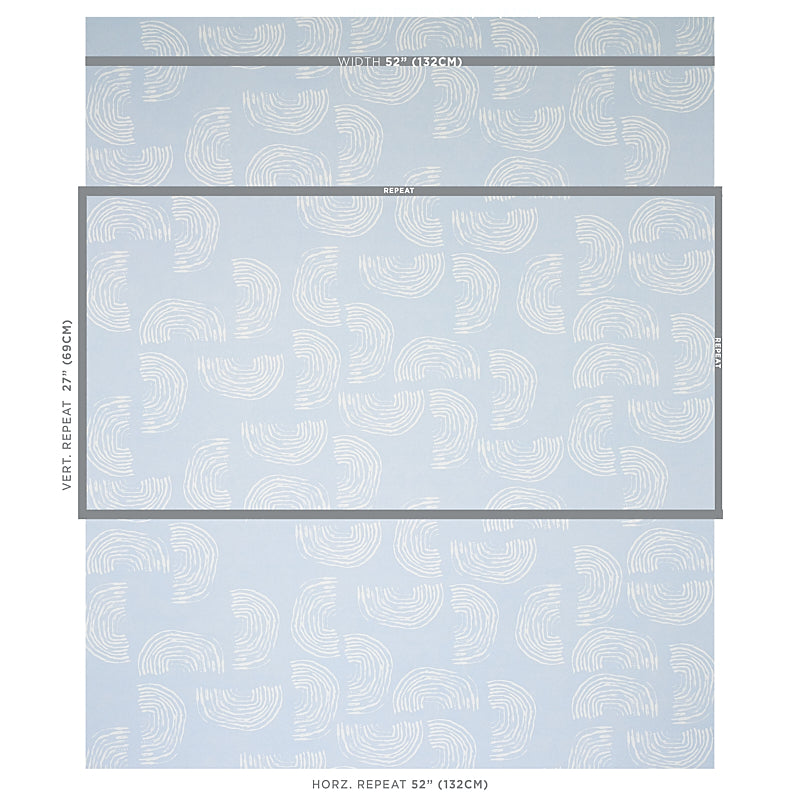 Schumacher Quansoo Ivory On Sky Wallpaper - Eade's Wallpaper