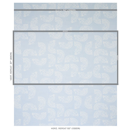Schumacher Quansoo Ivory On Sky Wallpaper - Eade's Wallpaper