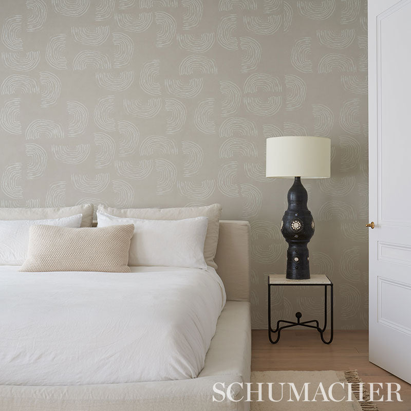 Schumacher Quansoo Ivory On Neutral Wallpaper - Eade's Wallpaper