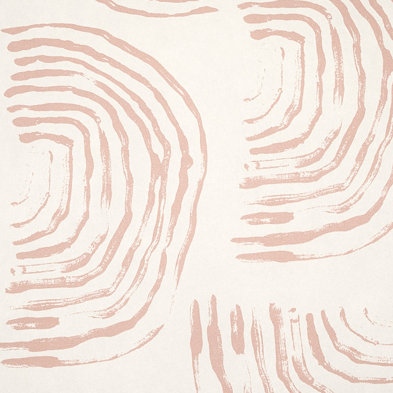 Schumacher Quansoo Coral On Ivory Wallpaper - Eade's Wallpaper