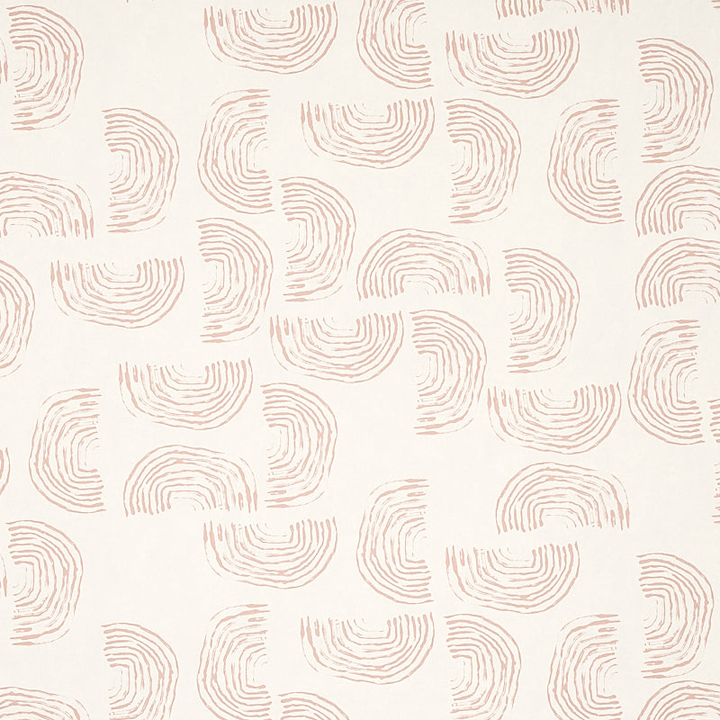 Schumacher Quansoo Coral On Ivory Wallpaper - Eade's Wallpaper