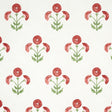 Schumacher Saranda Flower Cardinal Wallpaper - Eade's Wallpaper