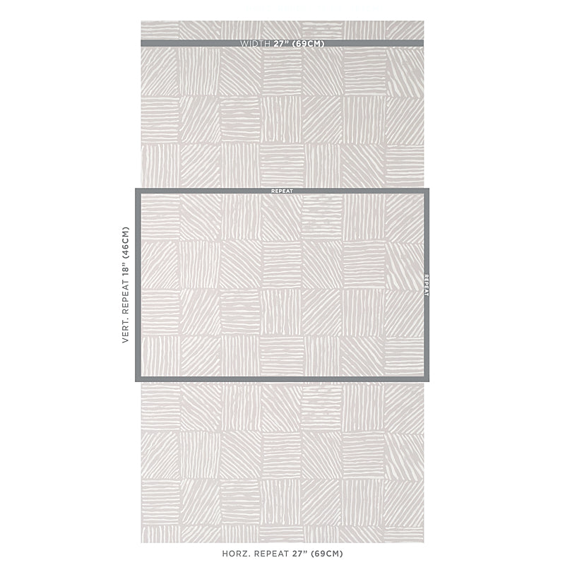 Schumacher Katama Ivory On Stone Wallpaper